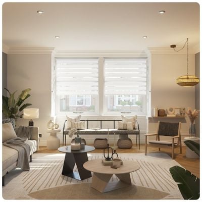 Pink no-drill roller blind