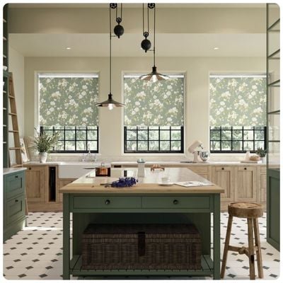 Pink no-drill roller blind