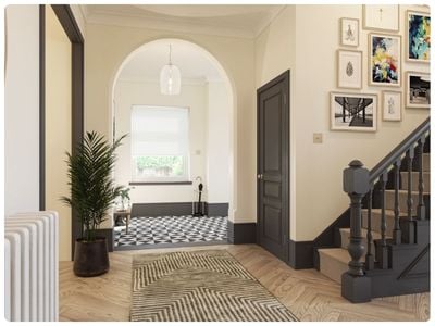 Neutral dining room with vista/silhouette blinds