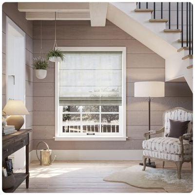 Pink no-drill roller blind